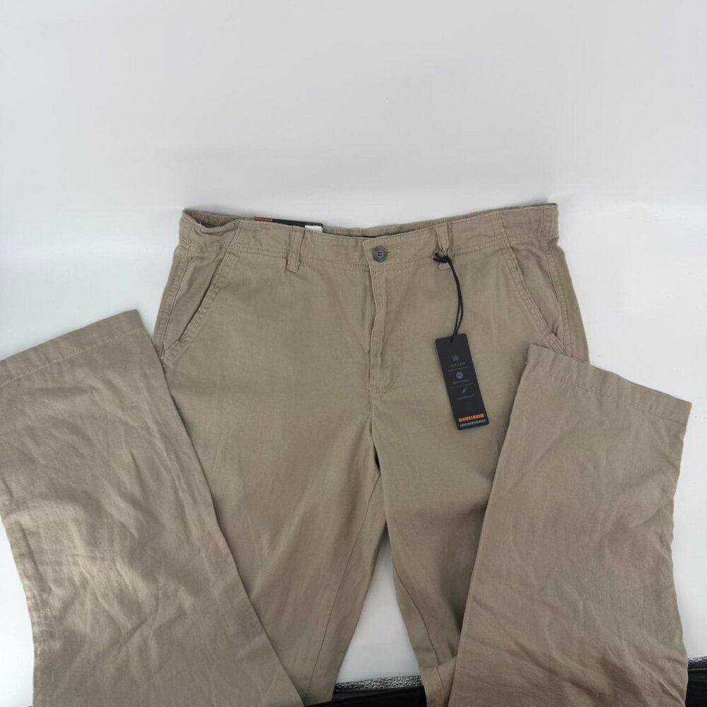 NWT Men’s Marc Anthony Linen Blend Pants Slim Fit Beige 34x34